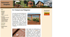 Desktop Screenshot of holzschutzratgeber.de